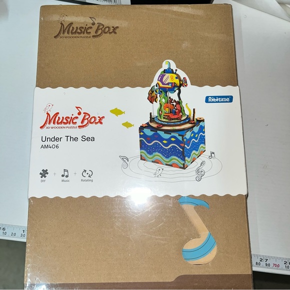Robotime 3D Wooden Puzzle Music Box Under The Sea - Picture 3 of 10